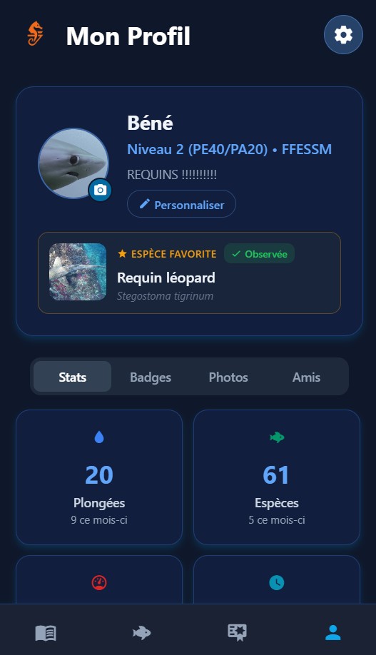 Divex - Détail d'un profil utilisateur